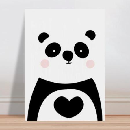Placa decorativa infantil desenho panda tribal - Wallkids - Placa