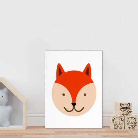 Quadro Infantil Desenho Animal Raposa Vermelha