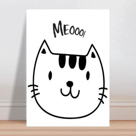 Placa decorativa infantil desenho gato pb - Wallkids - Placa Decorativa -  Magazine Luiza