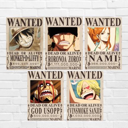 Quadro decorativo Sanji One Piece Desenho Anime Arte para sala quarto