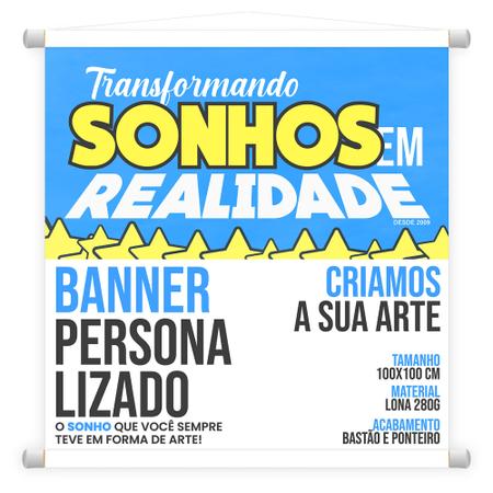 Imagem de Placa Faixa Banner Personalizado - 100x100 Cm