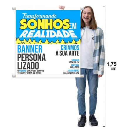 Imagem de Placa Faixa Banner Personalizado - 100x100 Cm