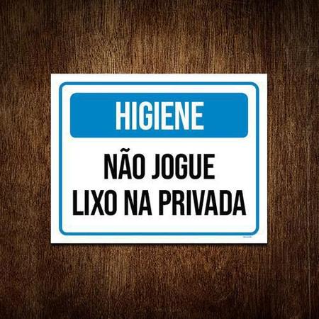 Placa Higiene Jogue o Lixo no Lixo