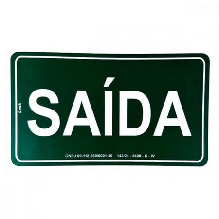 Imagem de Placa Look 15X25Cm Fotoluminescente(Saida) - Kit C/5 Peças