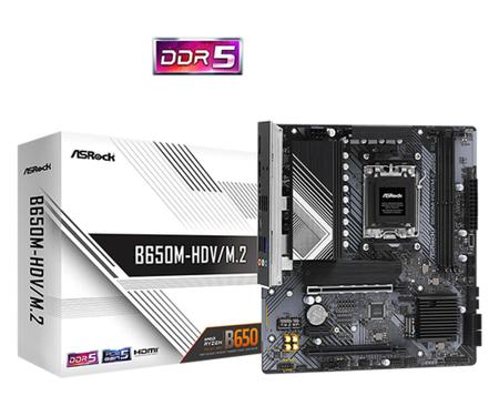 Imagem de Placa mae asrock b650m-hdv/m.2, ddr5, socket am5, m-atx, chipset amd b650, b650m-hdv-m2