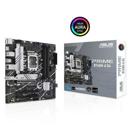 Imagem de Placa Mãe Asus Prime B760M-A, Intel LGA 1700, D4, mATX, DDR4 - 90MB1D00-M0EAY0