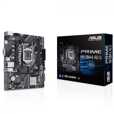 Imagem de Placa Mãe ASUS PRIME H510M-K R2.0, Chipset H470, Intel LGA 1200, mATX, DDR4, 90MB1E80-M0EAY0