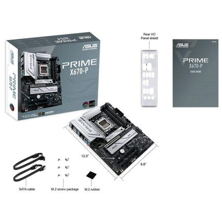 Imagem de Placa Mãe Asus Prime X670-P, AMD X670, AM5, DDR5 - 90MB1BU0-M0EAY0