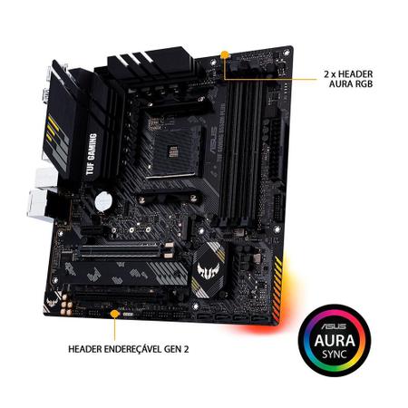 Imagem de Placa Mãe Asus TUF Gaming B550M Plus AMD AM4 mATX DDR4