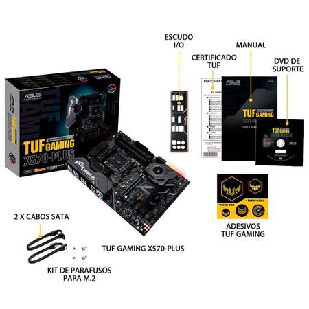 Imagem de Placa Mãe Asus TUF Gaming X570-Plus/BR, AMD AM4, ATX, DDR4