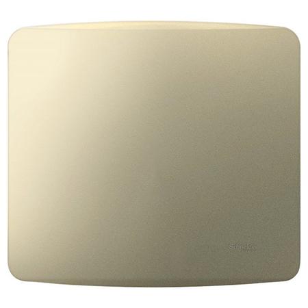 Placa Miluz 4x4 Cega com Suporte Dourado Schneider Imagem de Placa Miluz 4x4 Cega com Suporte Dourado Schneider