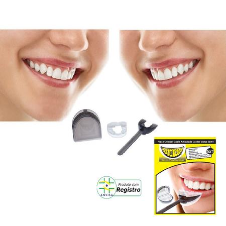 Imagem de Placa Oclusal para Bruxismo Anti Ronco Clarear Dentes Dental Moldável Articulada Luctor Vamp 5em1