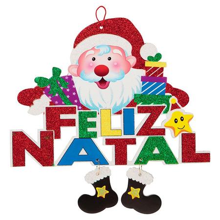 Placa Quadro Decorativo Natal - Ho Ho Ho Papai Noel - Cia Laser
