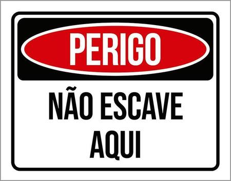 Imagem de Placa Perigo Não Escave Aqui 36X46