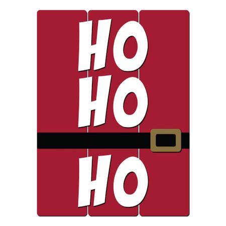 Placa Quadro Decorativo Natal - Ho Ho Ho Papai Noel - Cia Laser