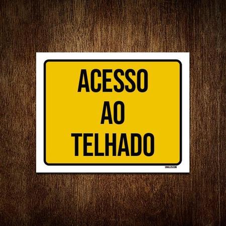 Imagem de Placa Sinalização Acesso Ao Telhado 36x46