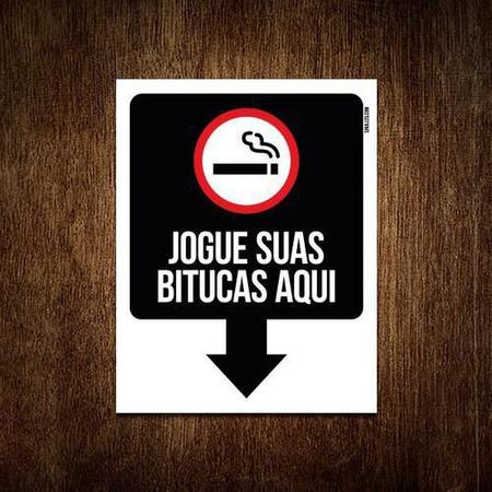 PLACA NÃO JOGUE CIGARROS NO CHÃO