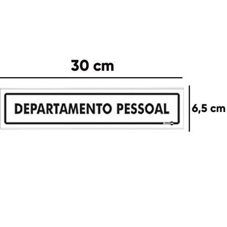 Imagem de Placa Sinalização Departamento Pessoal 6,5x30cm