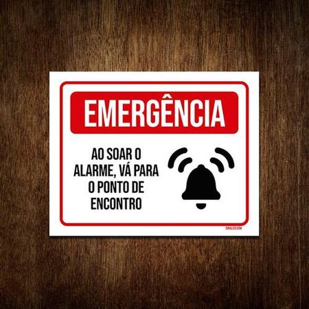 Imagem de Placa Sinalização - Emergência Alarme Ponto Encontro 36x46