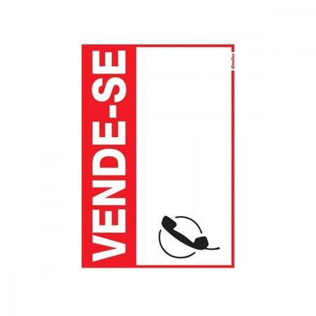 Placa Sinalizacao Pvc 20X30 ''Vende-Se'' 250Cn - SINALIZE Imagem de Placa Sinalizacao Pvc 20X30 ''Vende-Se'' 250Cn