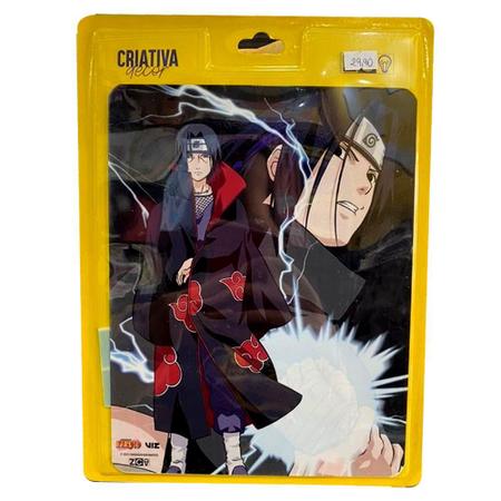 Placa Decorativa de Metal Itachi e Sasuke Uchiha: Naruto Classico