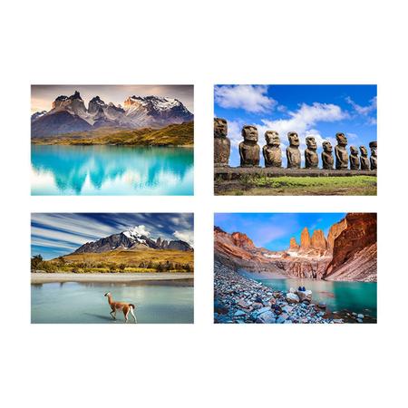 Imagem de Placas Decorativas Paisagens Chile kit 4un 30x40cm