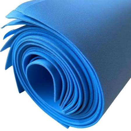 Imagem de Placas Kit 10 Folha Eva Azul Royal Textura Homogênea Lavável