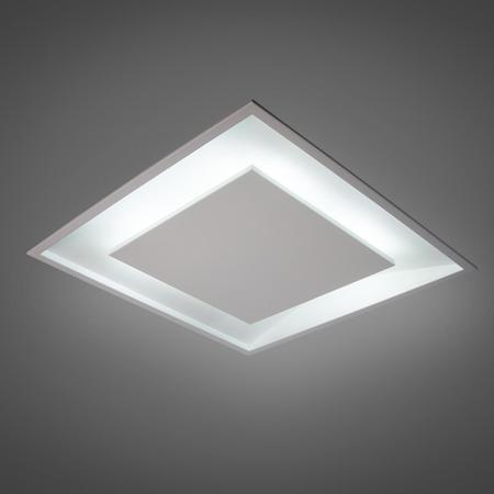 Imagem de Plafon De Luz Indireta Embutir 45X45Cm 4 Lâmpadas E27 Branco