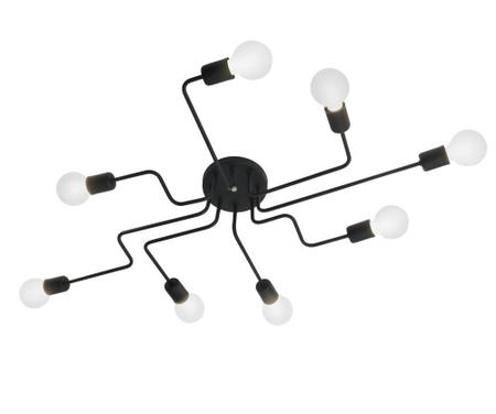 Imagem de Plafon de sobrepor para 8 lâmpadas E27 60w preto Auremar