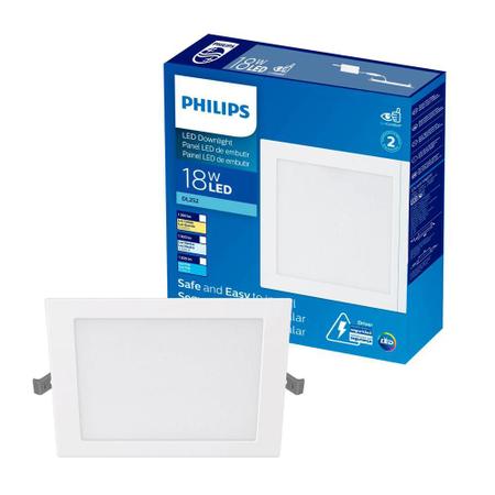 Imagem de Plafon embutir Philips quadrado 18W  BR fria 6500K BV 22x22