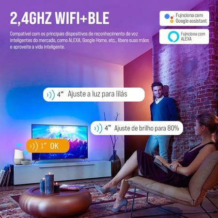 Imagem de Plafon Led Casa Inteligente RGB Smart Wi-fi Painel Embutir Sobrepor APP 127v