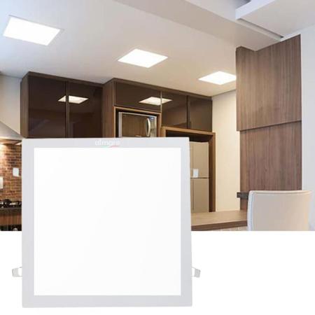 Imagem de Plafon Painel Led 12w Embutir Quadrado 6500k Branco Frio