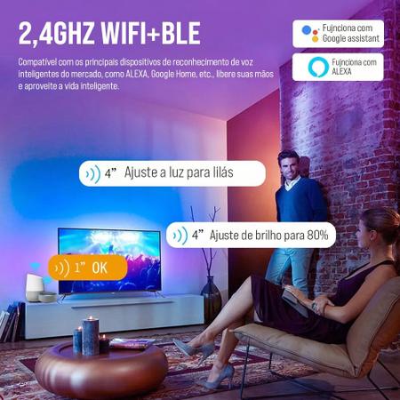 Imagem de Plafon Sobrepor Led Inteligente RGB Smart Wi-fi Embutir APP Casa Integrada Inteligente 127v