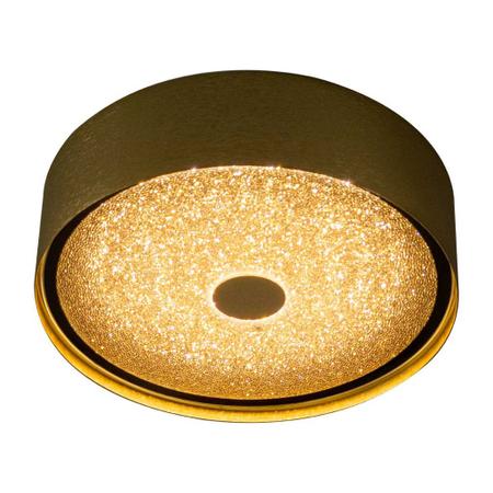 Imagem de Plafon Zeus Ouro LED 16W 28CM Efeito Estrelado C/ Cristais ST1746