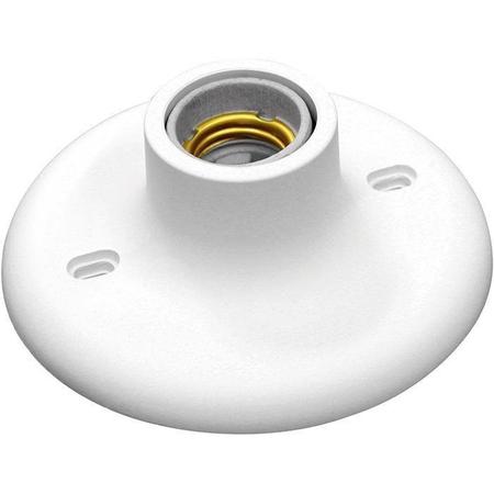 Imagem de Plafonier Plafon Soquete Porcelana 100w Branco Taschibra