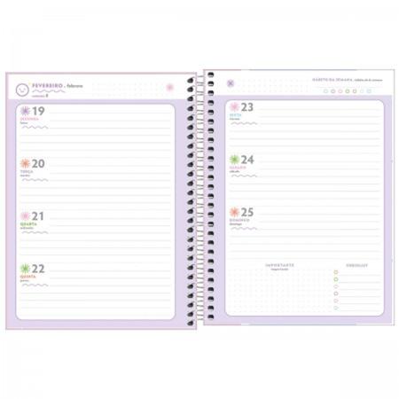 Imagem de Planner espiral 17,7 x 24 cm happy 90 g 2024