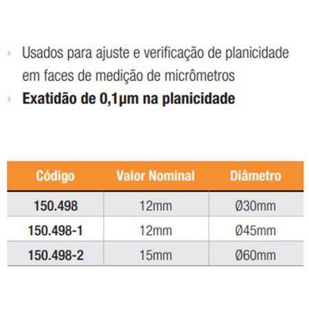 Imagem de Plano Óptico Cap. 15mm/Diâmetro 60mm - Ref. 150.498-2