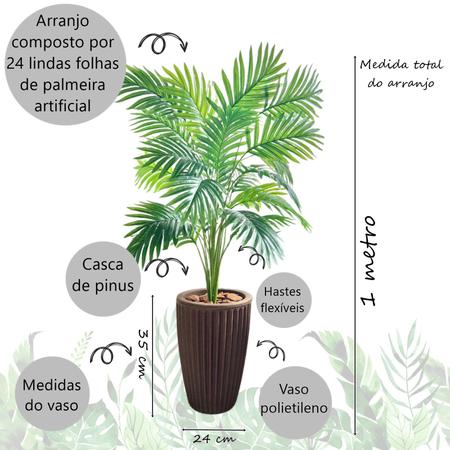 Imagem de Planta Artificial Palmeira com Vaso Polietileno Cone Romano