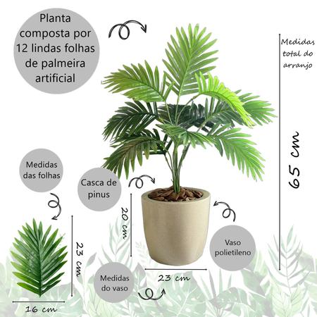 Imagem de Planta Artificial Palmeira com Vaso Polietileno Decoração