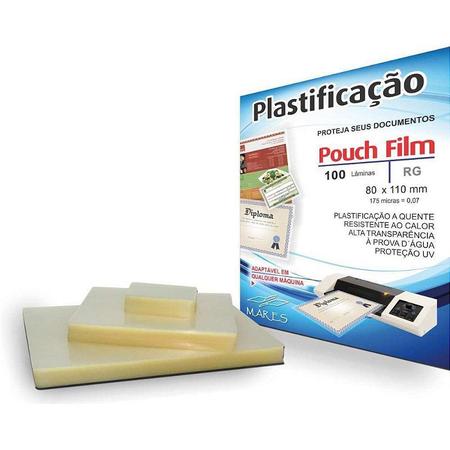 Plástico para Plastificação Pouch Film RG 125mic 100 fls