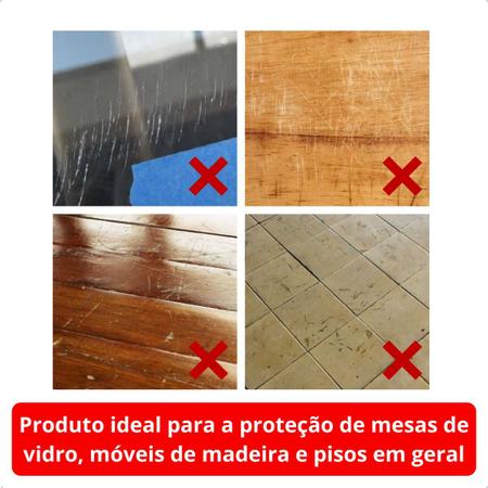 Imagem de Plástico Pvc Cristal Vinil 0.80mm Toalha de Mesa Transparente Impermeável - Vários Tamanhos