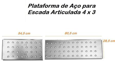 Imagem de Plataforma De Aço Para Escada Articulada 4X3