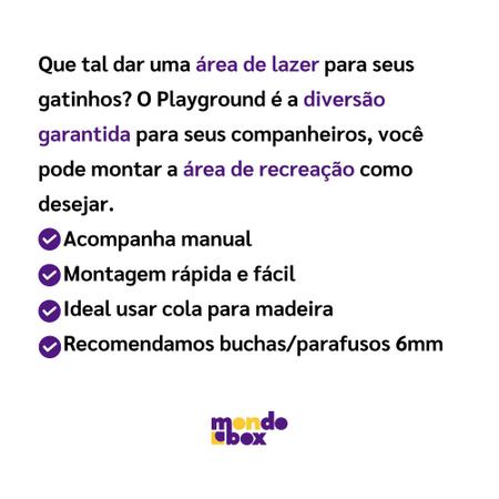 Imagem de Playground De Gato 10 Peças Resistente Ponte Casinha Toca Arranhador Rede Circuito Suspenso