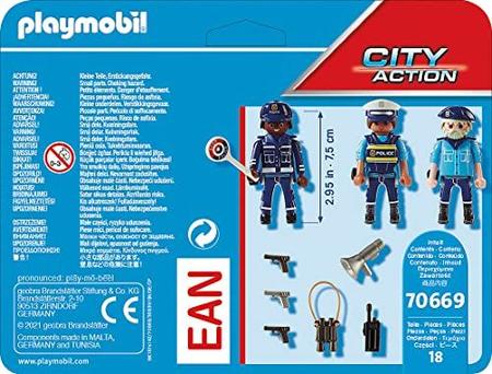 Imagem de Playmobil - Conjunto de figuras policiais de ação da cidade