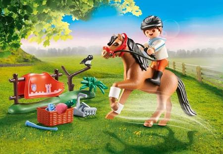 Imagem de Playmobil Country Fazenda - Pôneis Cavalo Connemar -22 peças