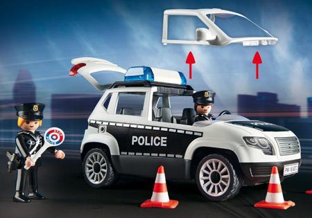 Imagem de Playmobil Delegacia Posto Policial Helicóptero E Carro De Polícia