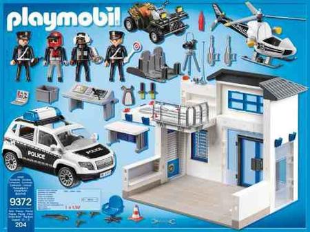 Imagem de Playmobil Delegacia Posto Policial Helicóptero E Carro De Polícia