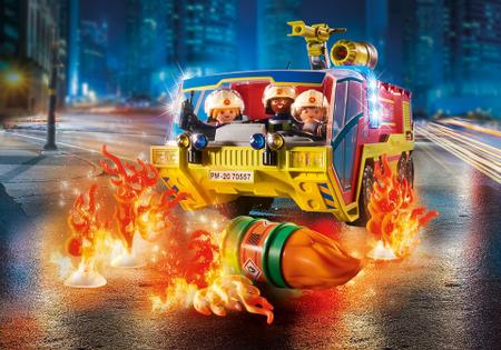 Imagem de Playmobil Operação de Resgate com Caminhão dos Bombeiros
