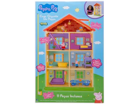 Brinquedo Casa Gigante Da Peppa Pig George 7 Ambientes 55 Cm