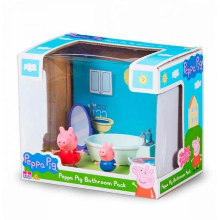 Playset com Mini Figuras - Casa da Peppa - Banheiro - Peppa Pig - Sunny -  superlegalbrinquedos